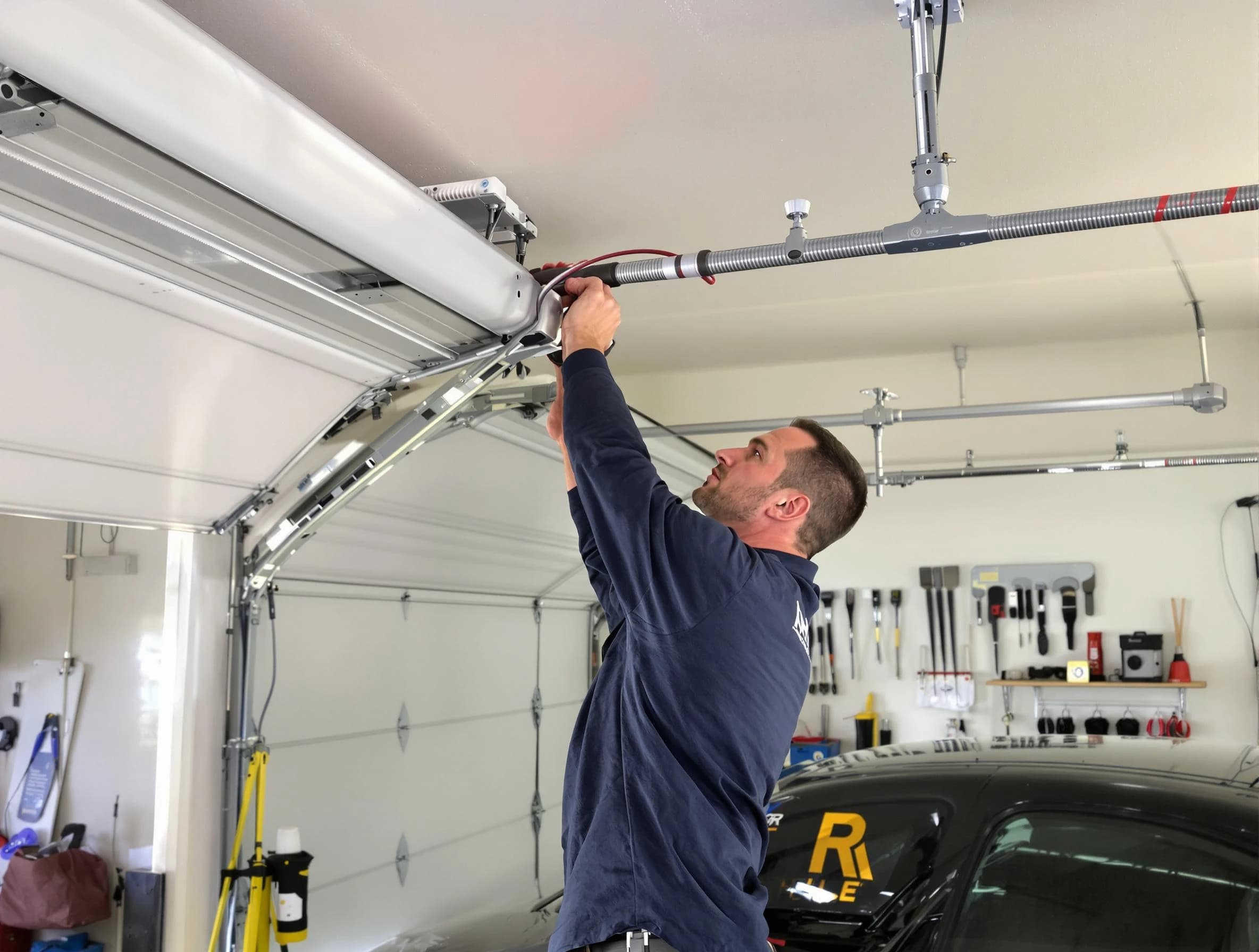 Mount Pleasant Garage Door Repair technician performing garage door cable repair in Mount Pleasant