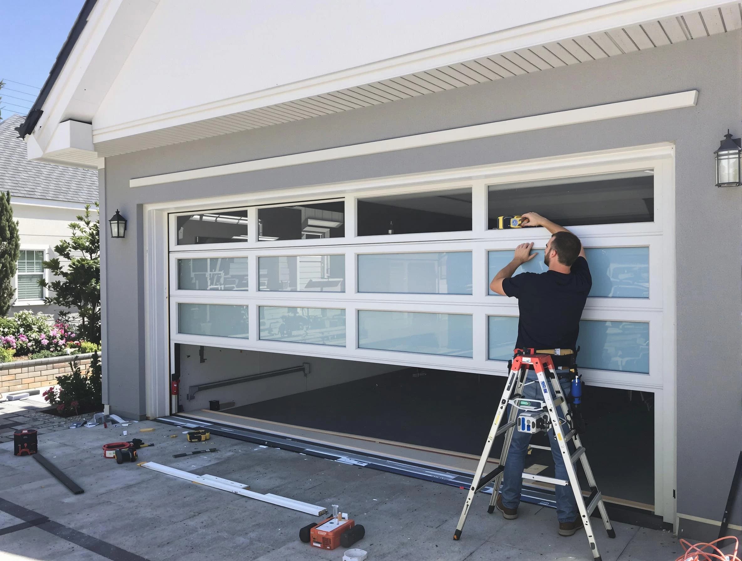Mount Pleasant Garage Door Repair team performing garage door replacement in Mount Pleasant