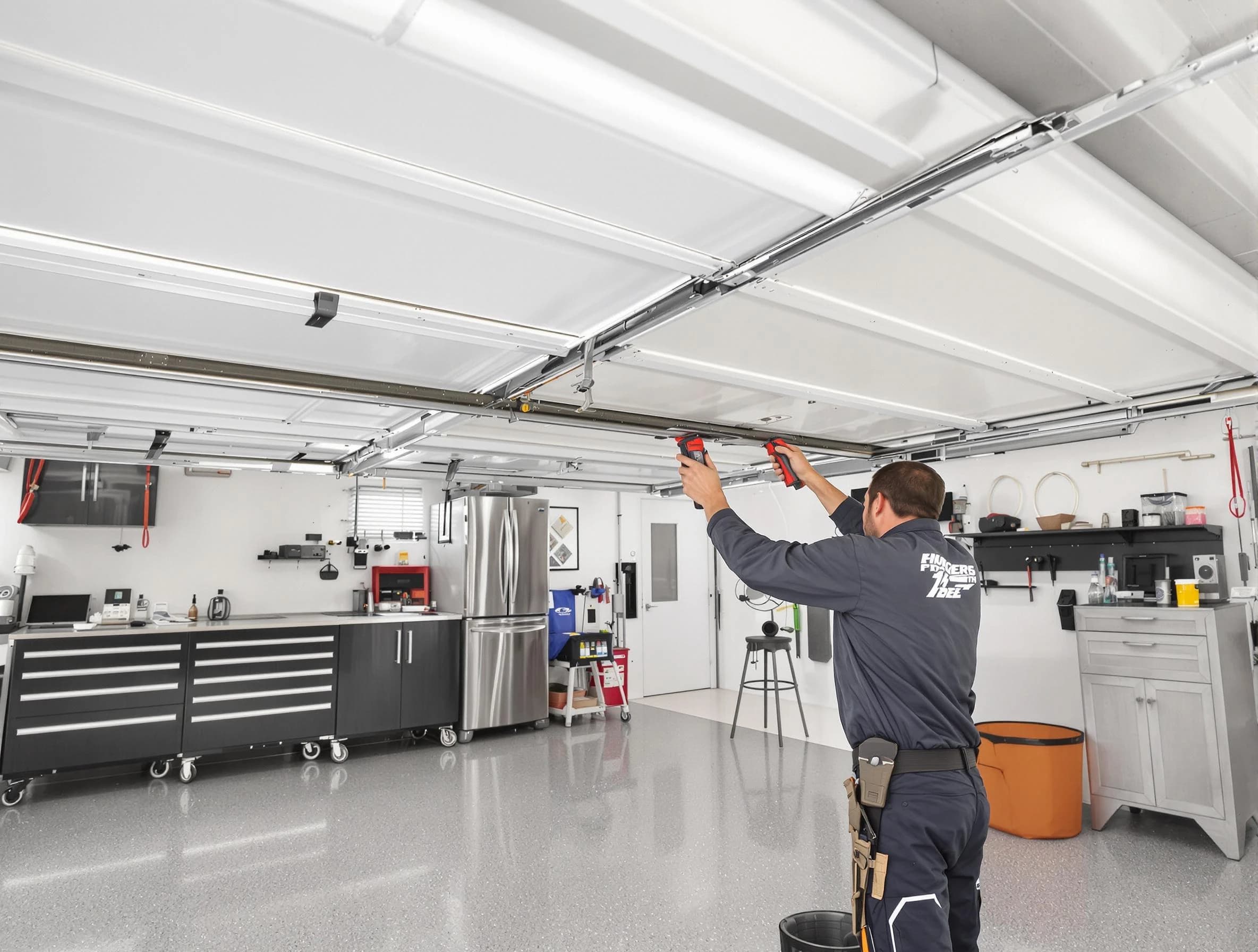 Overhead garage door repair service by Mount Pleasant Garage Door Repair in Mount Pleasant