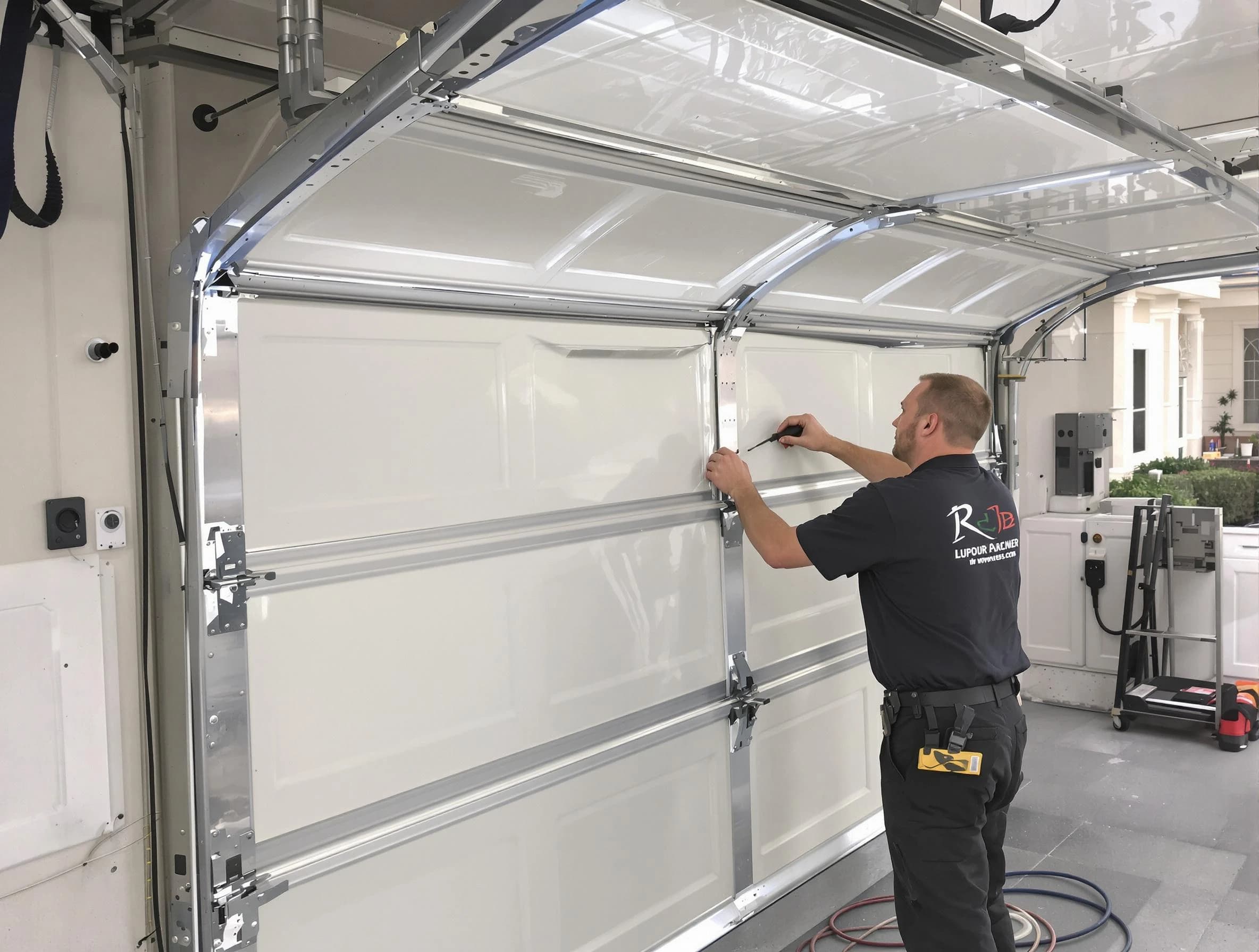 Mount Pleasant Garage Door Repair professional performing panel repair in Mount Pleasant