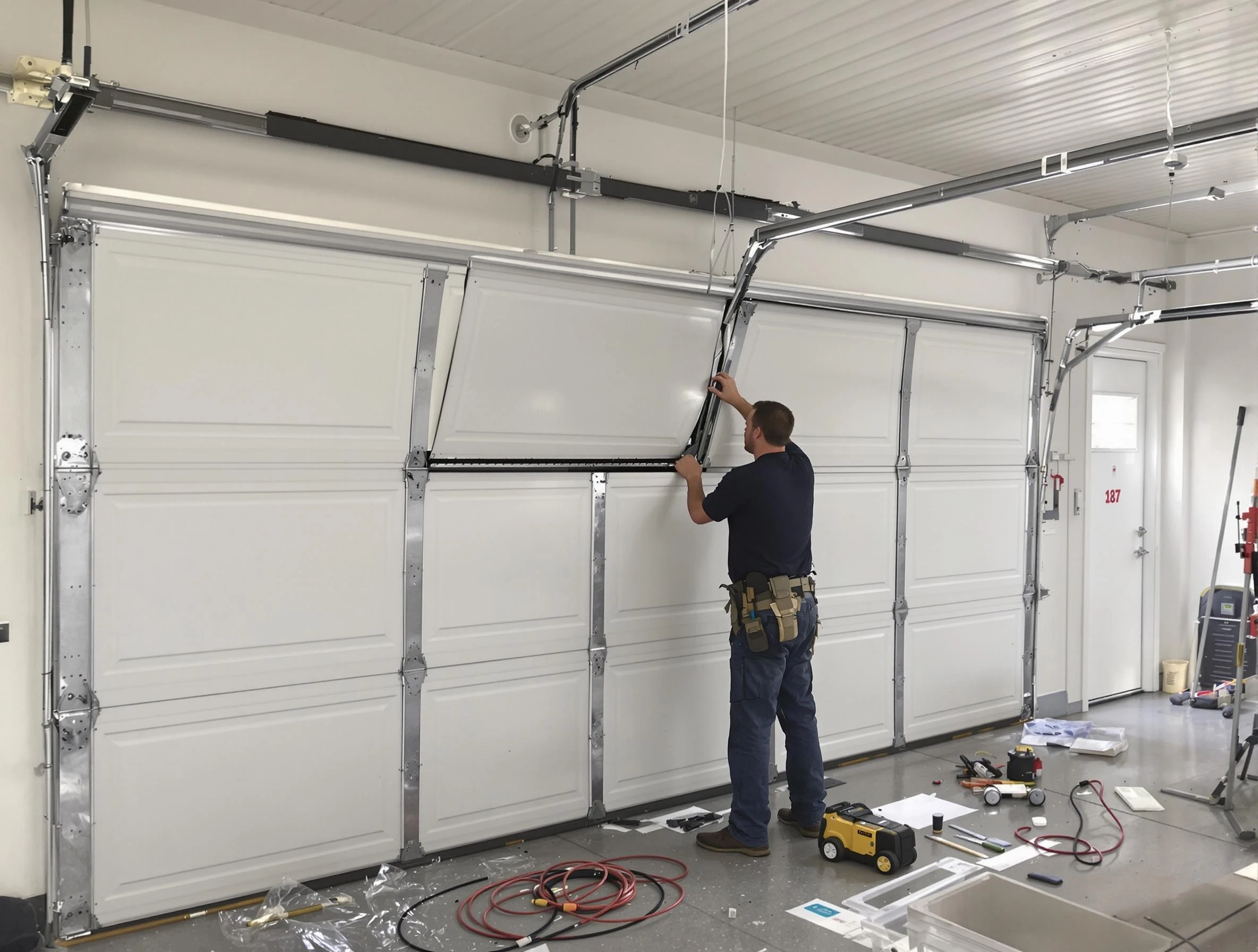 Garage Door Section Replacement in Mount Pleasant