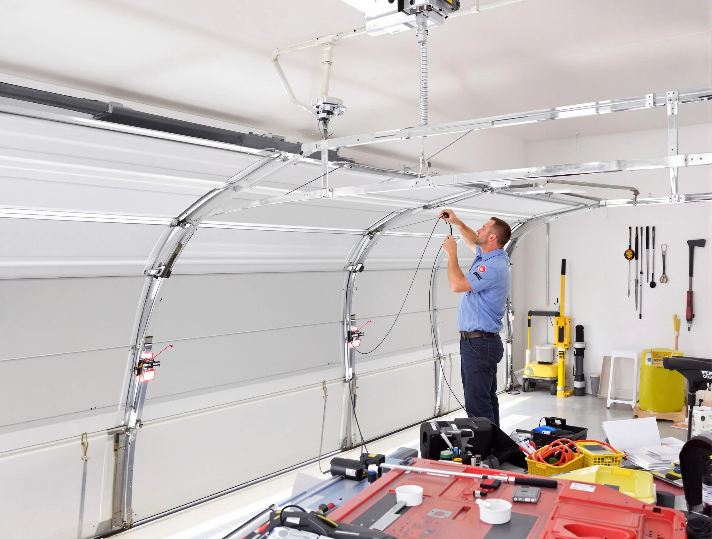 Garage door cable repair service by Mount Pleasant Garage Door Repair in Mount Pleasant