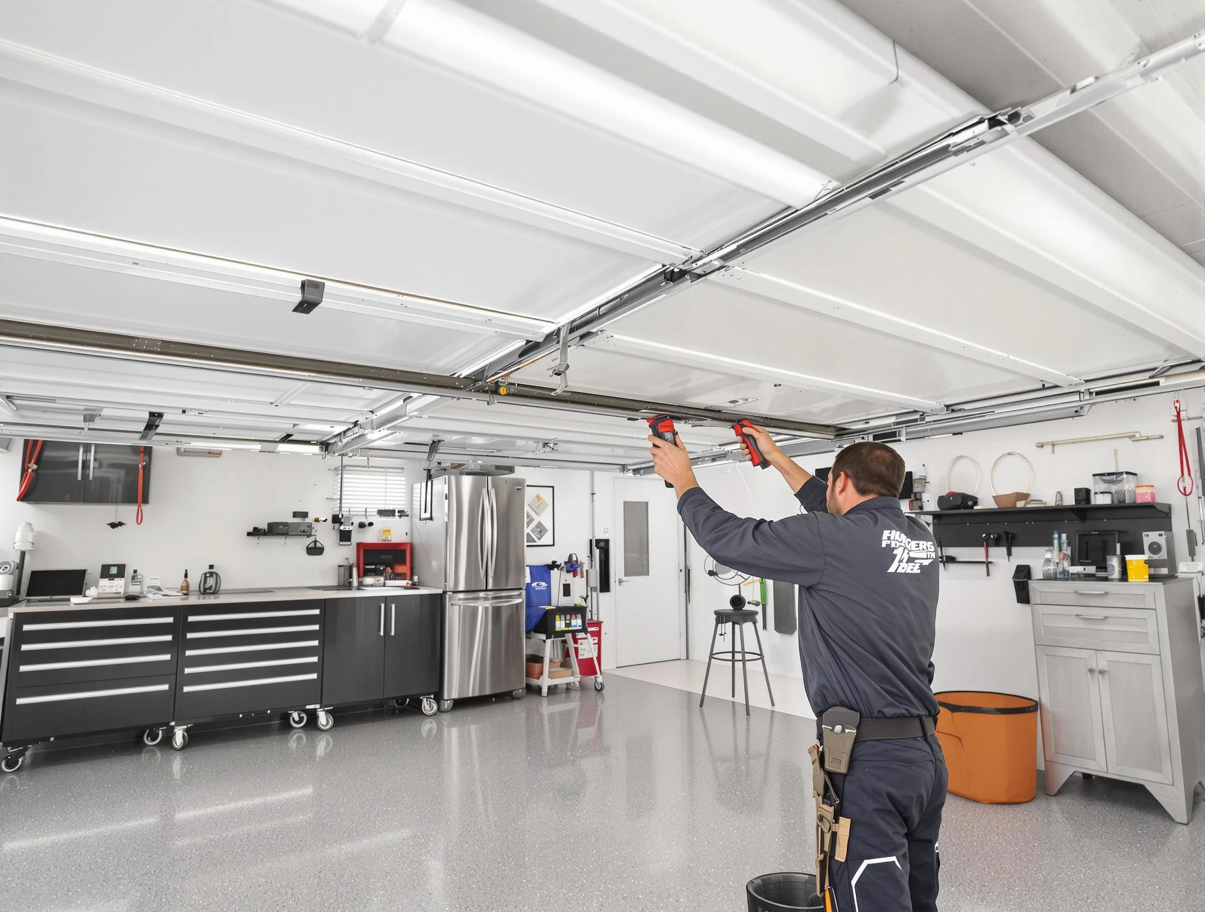 Overhead garage door repair service by Mount Pleasant Garage Door Repair in Mount Pleasant